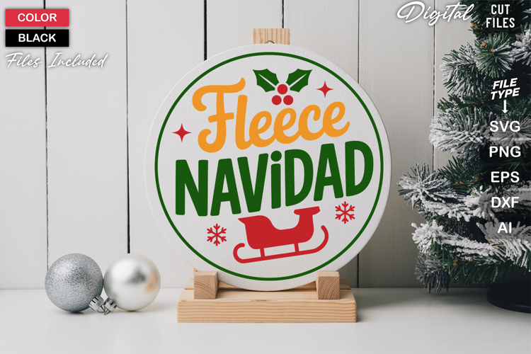 Round Christmas Svg Image 16