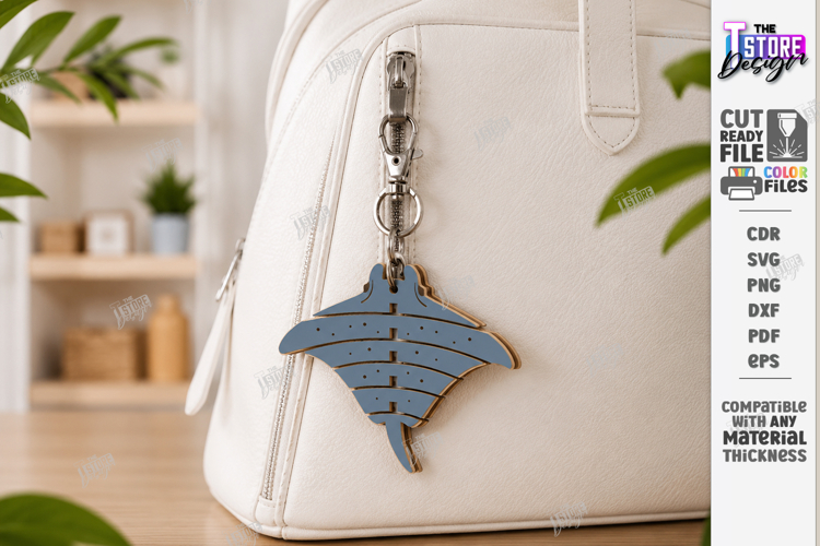 Flexible Animal Keychain Laser Cut | Bag Charm | Ramp SVG