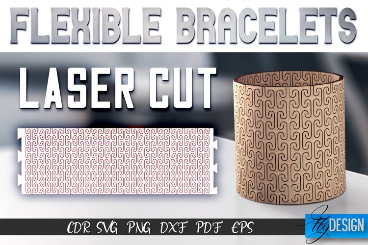 Flexible Bracelets Laser Cut | Jewelry Design | CNC File