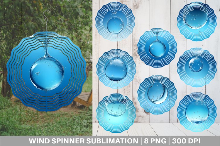 Wind Spinner Water Bubbles | Sublimation Spinner Design