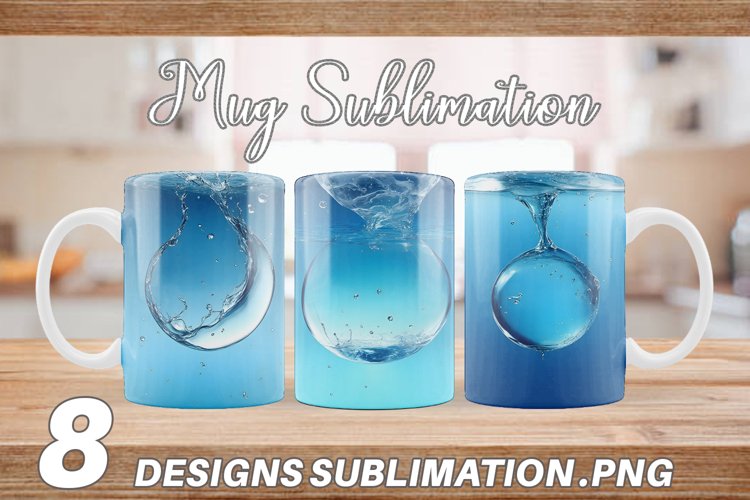 Water Bubbles | Mug sublimation design