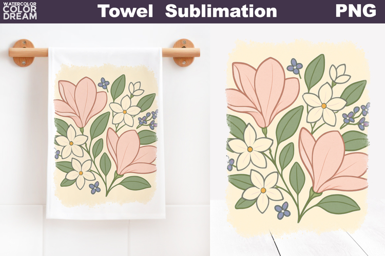Magnolia Towel | Spring Flowers Towel