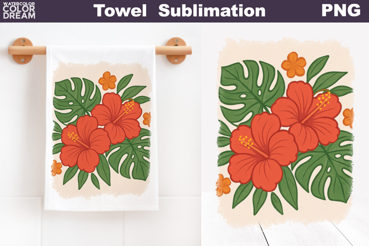 Tropical Floral Towel | Vintage Flowers Towel