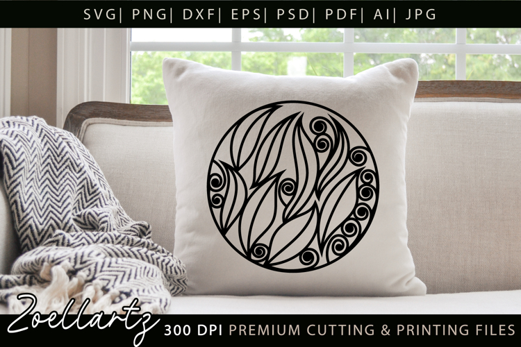 Floral Illustration Abstract Floral SVG Zentangle T-shirt