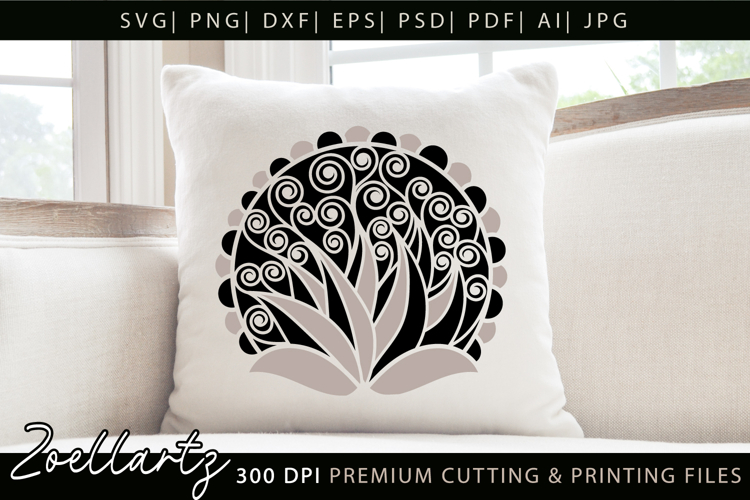 Flower Illustration Abstract Floral SVG Zentangle T-shirt