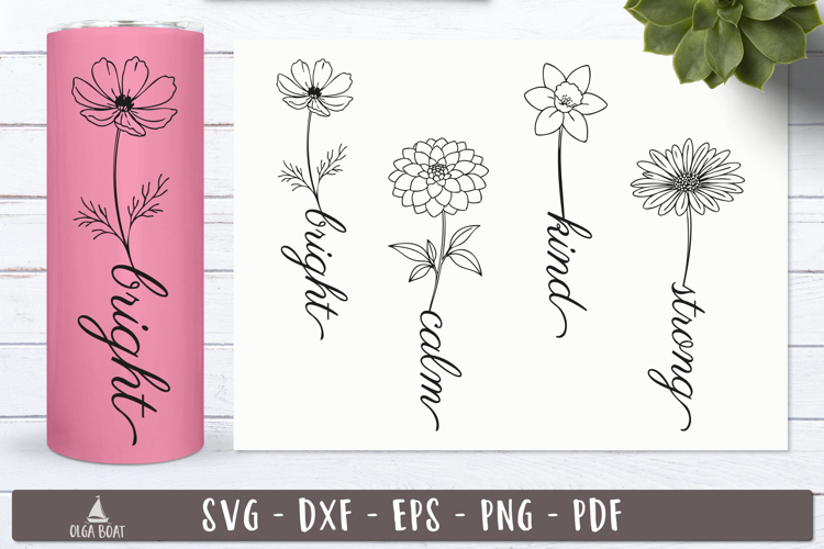 Floral Affirmation SVG Inspirational designs