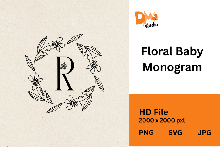 Floral Baby Monogram