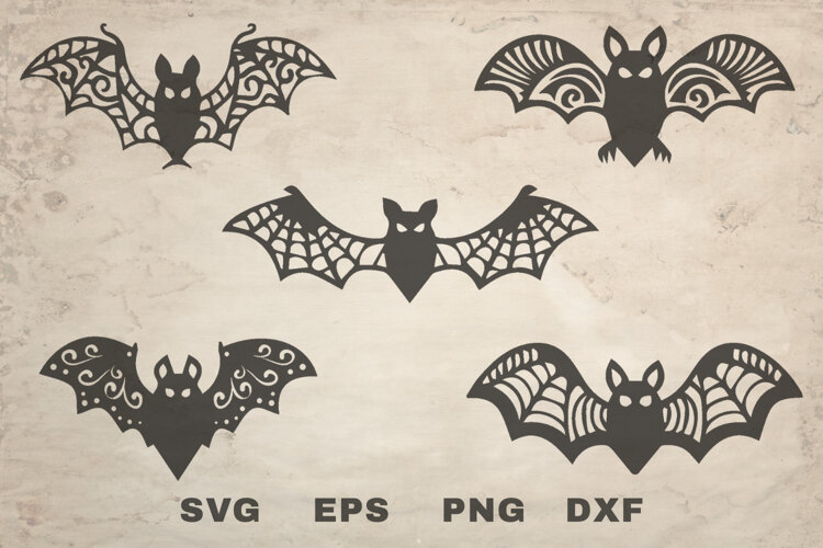 Spiderweb Lace Bats SVG example image 1