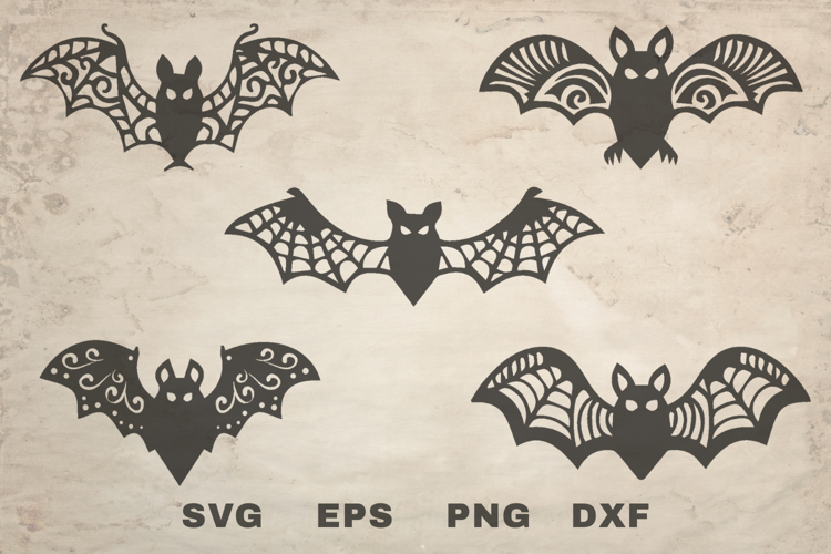 Spiderweb Lace Bats SVG
