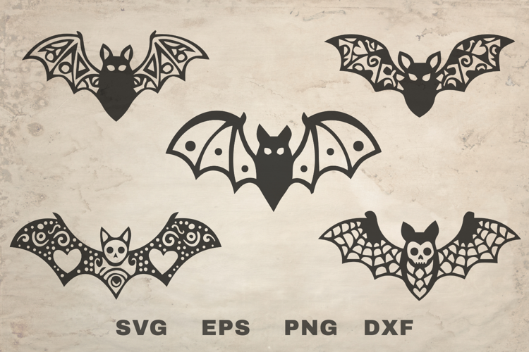 Decorative Lace Bats SVG
