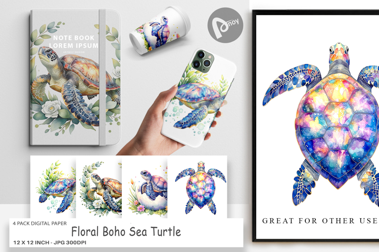 Boho Scrapbook Paper Image 9