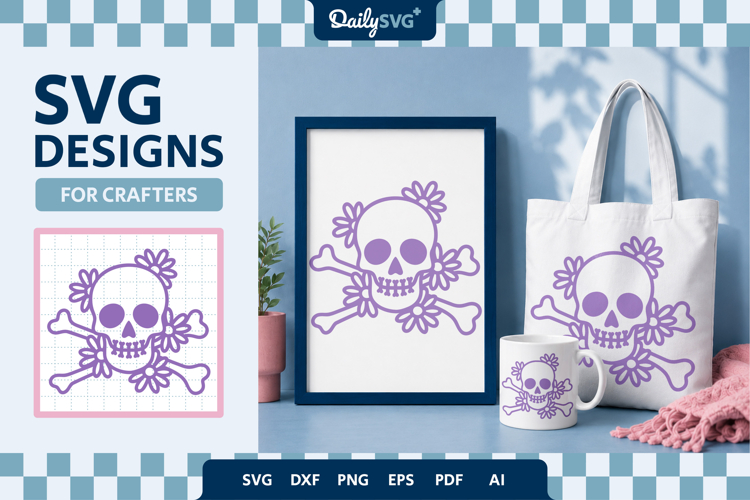 Flower Skull Svg Image 15