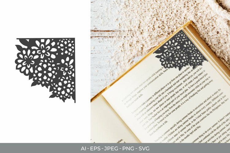 Dahlia Bookmark Papercut Template