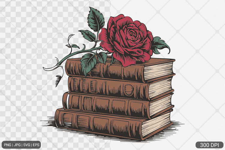 Floral Book PNG SVG | Book with Flowers