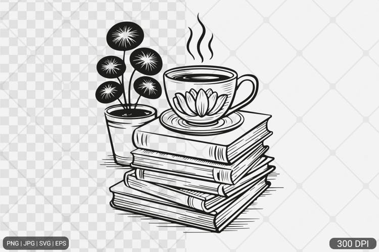 Floral Book SVG PNG | Book with Flowers