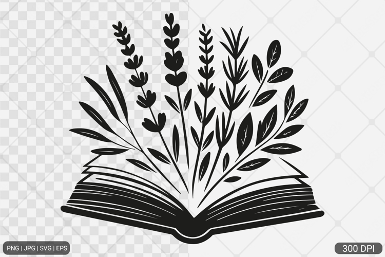 Floral Book SVG PNG | Book with Flowers