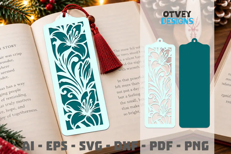 Floral Bookmark Papercut