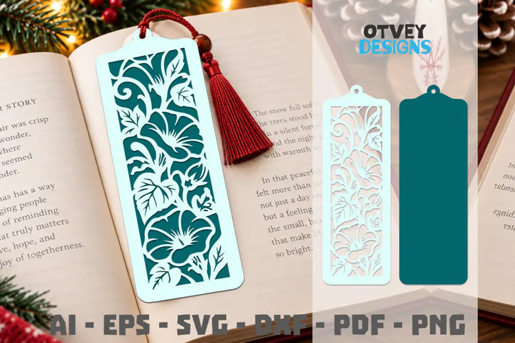 Floral Bookmark Papercut