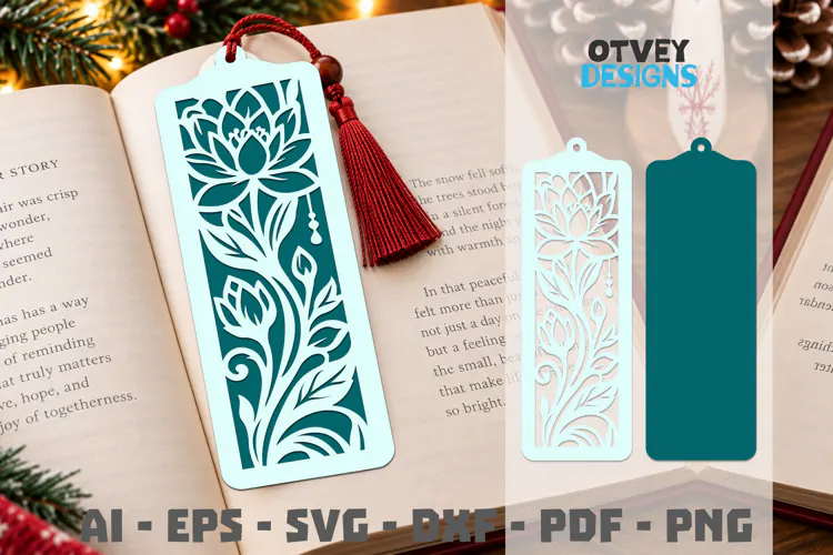 Floral Bookmark Papercut