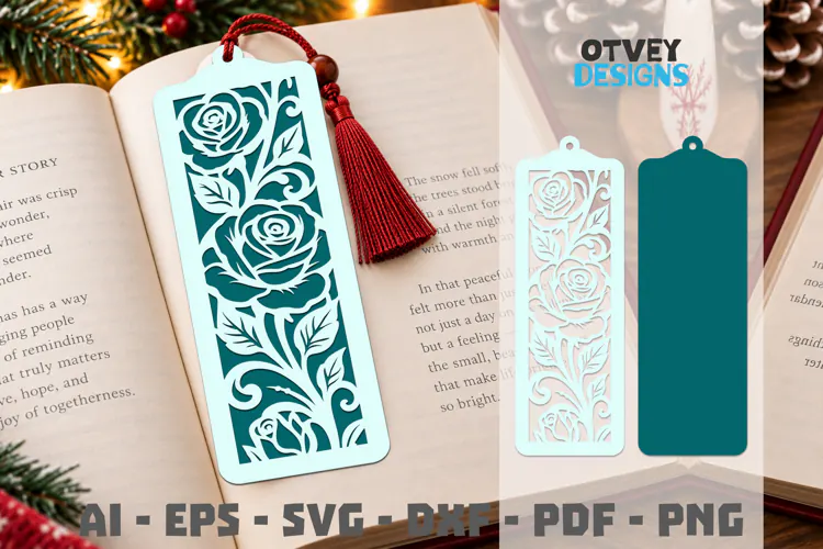 Floral Bookmark Papercut
