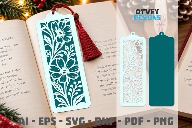 Floral Bookmark Papercut