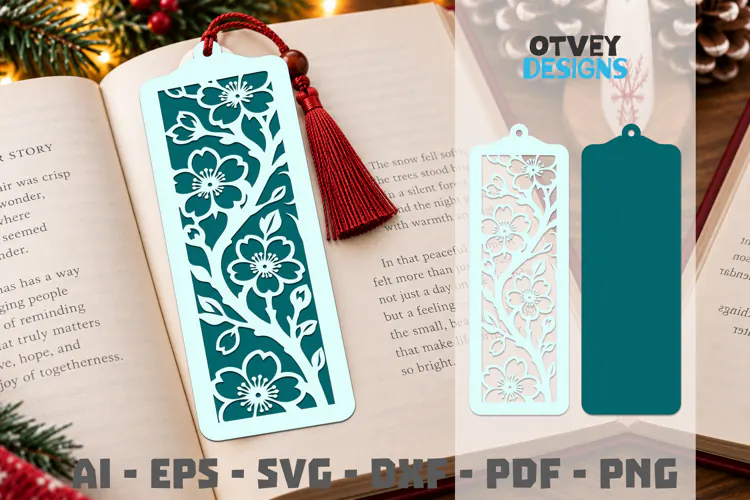 Floral Bookmark Papercut