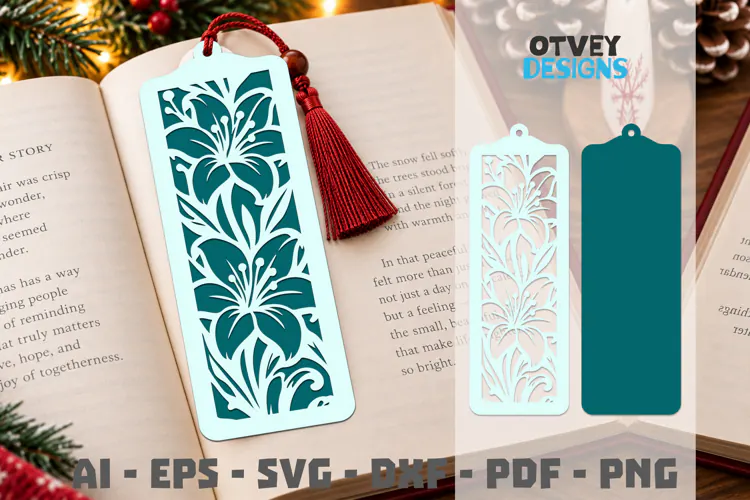 Floral Bookmark Papercut