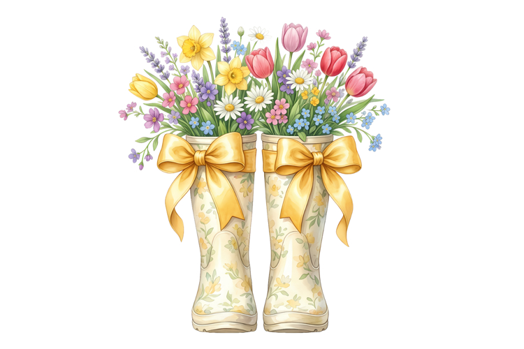 Floral Boots Png| Western Png