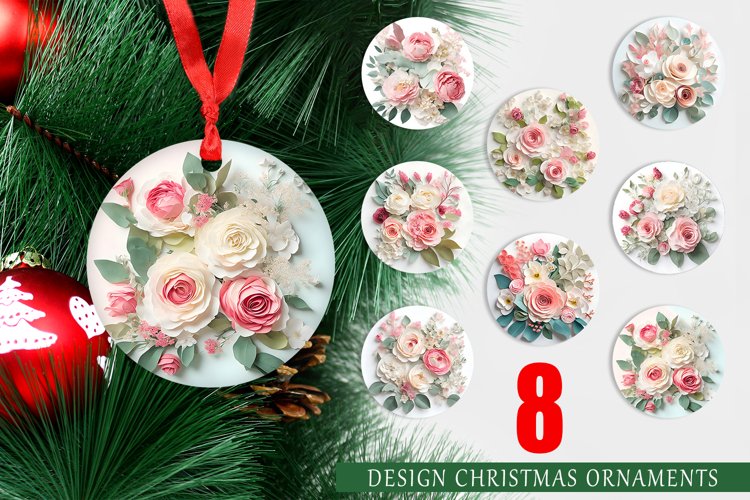 Floral Bouquet Christmas Ornaments