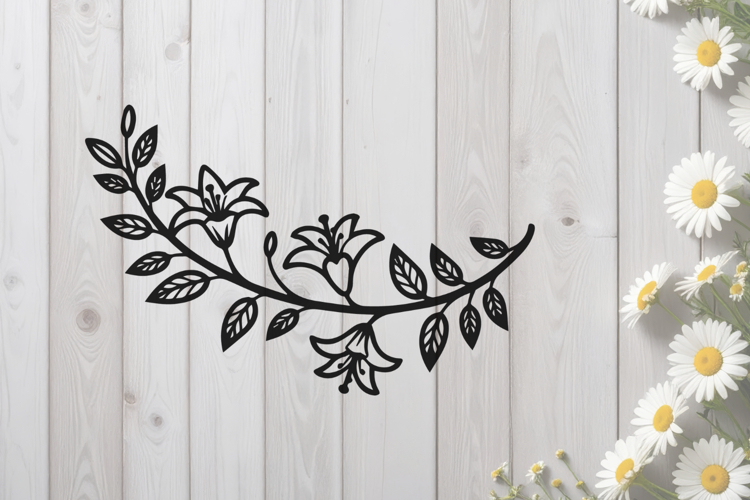 Floral Branch Lilies SVG