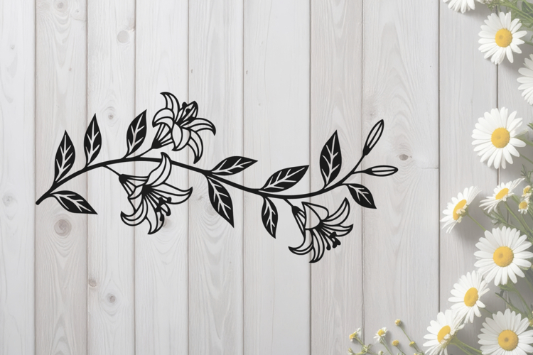 Summer Lilies Branch SVG