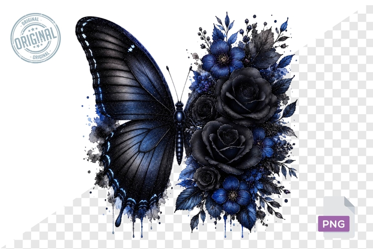 Floral Butterfly Png , Flying Butterflies Illustrations 22