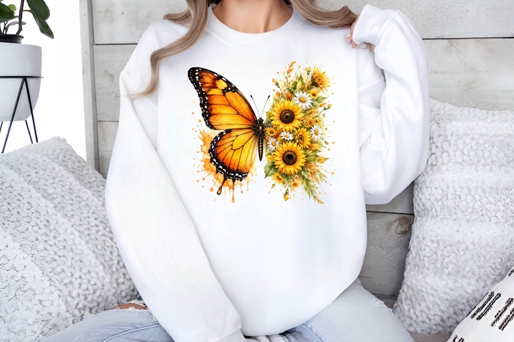 Floral Butterfly Png , Flying Butterflies Illustrations 16