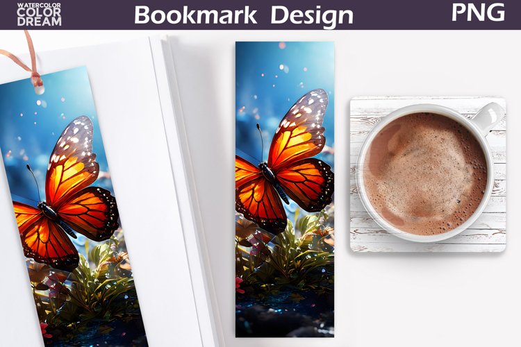 Butterfly Flowers Bookmark | Floral Bookmark example image 1