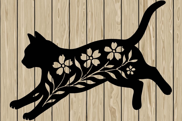Cat Silhouette Clipart Image 9