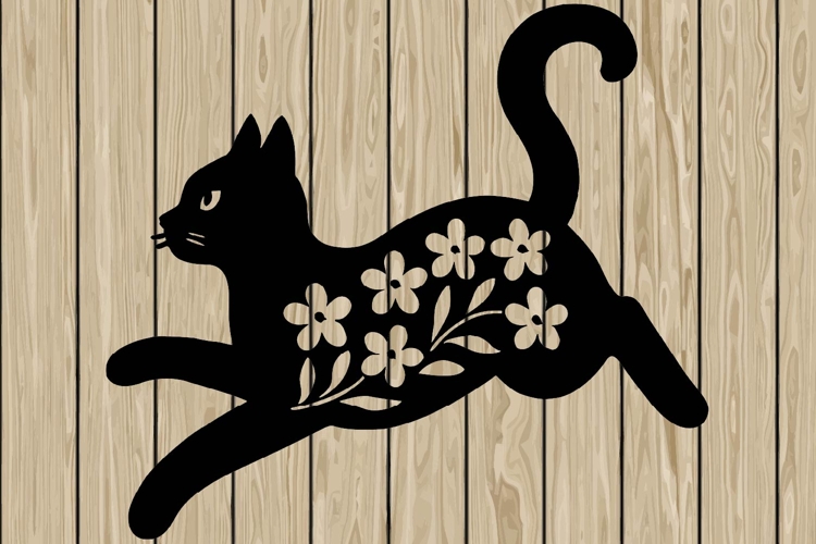 Cat Silhouette Clipart Image 21