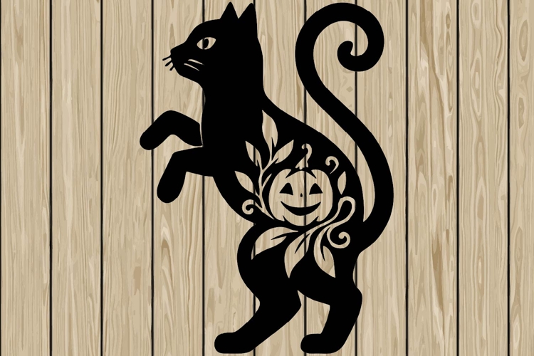 Cat Silhouette Clipart Image 4