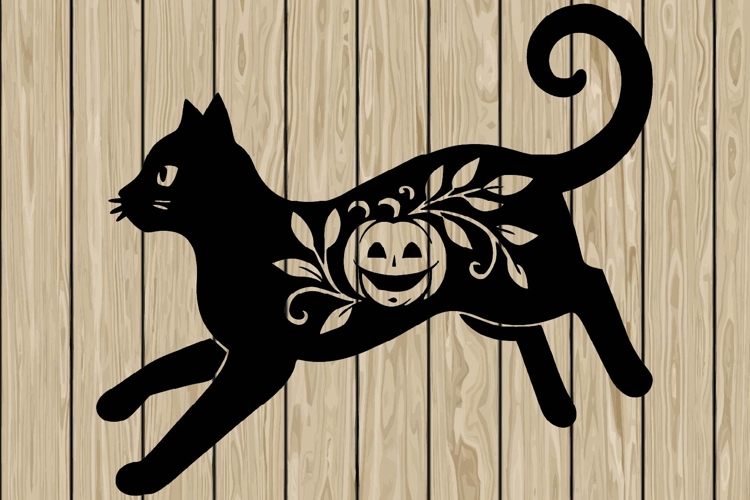 Cat Silhouette Clipart Image 12