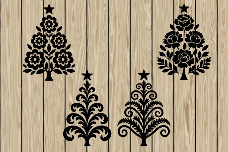 Christmas Tree Silhouette Image 2