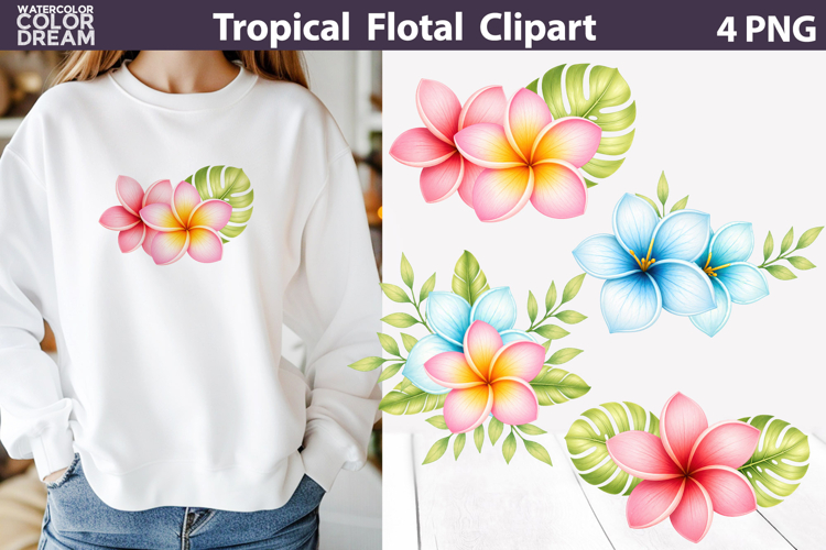 Tropical flower clipart Image 3
