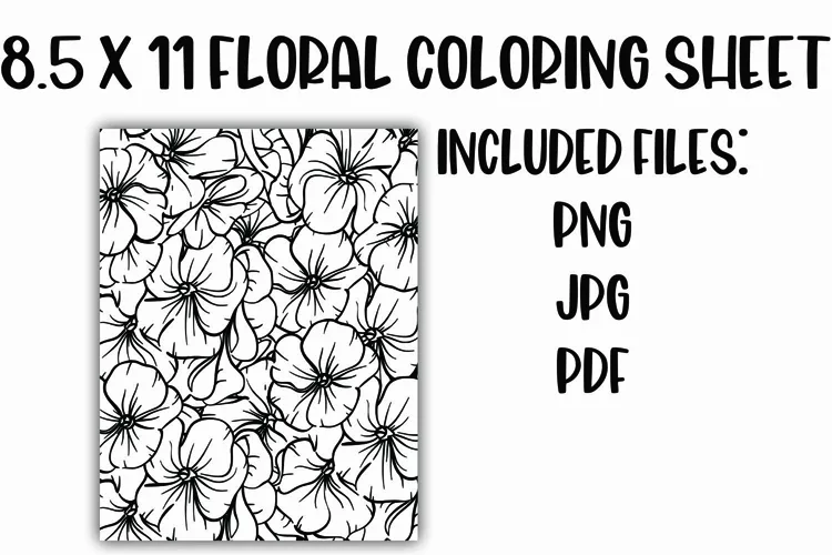 Floral Coloring Sheet
