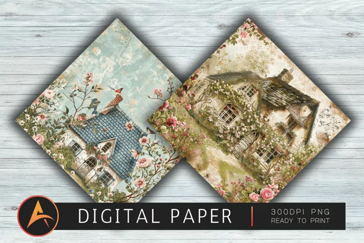 FLORAL COTTAGE Digital paper