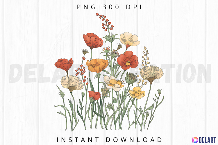 Floral Cottagecore Sublimation PNG