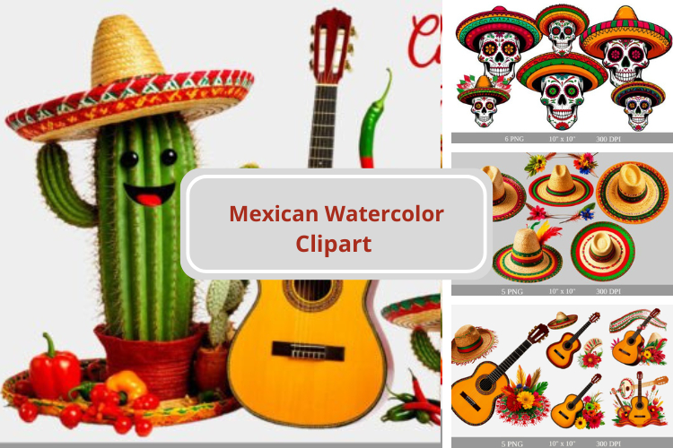 Mexican Fiesta Clipart Colorful Celebration Art