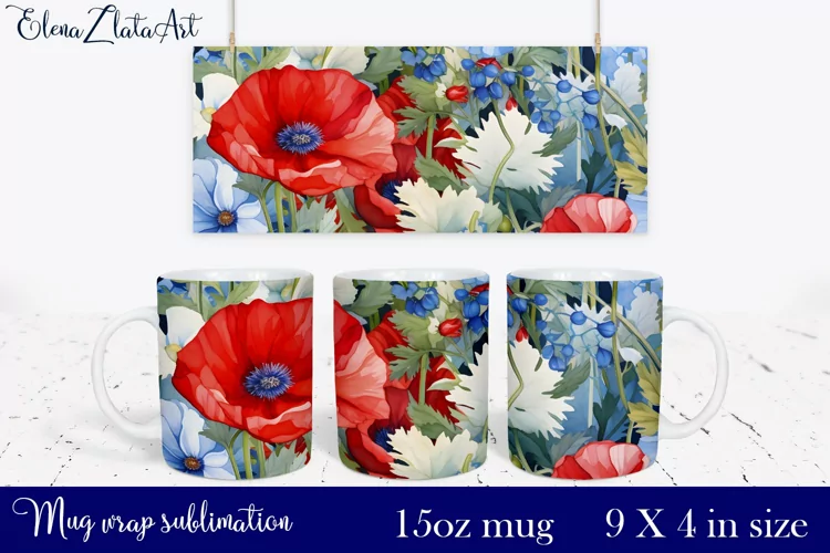 Watercolor Pink Peony Mug Sublimation, Floral Design Mug