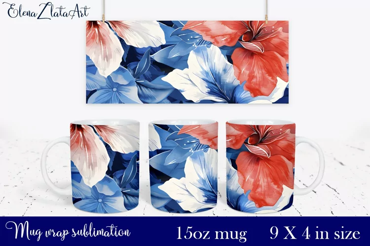 Watercolor Pink Peony Mug Sublimation, Floral Design Mug