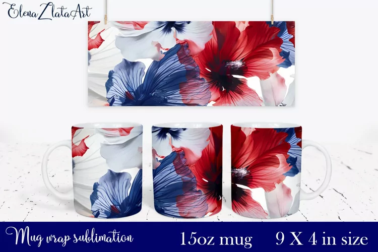 Watercolor Pink Peony Mug Sublimation, Floral Design Mug