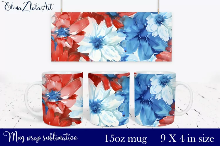 Watercolor Pink Peony Mug Sublimation, Floral Design Mug