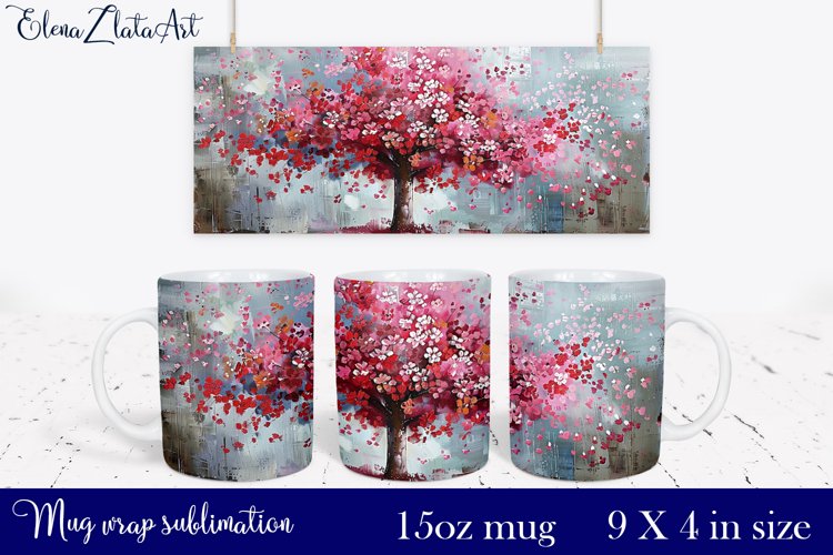 Sublimation mug design Landscape of Provence 15 oz