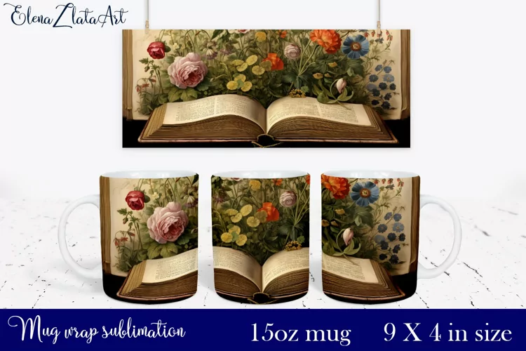 Watercolor Pink Peony Mug Sublimation, Floral Design Mug
